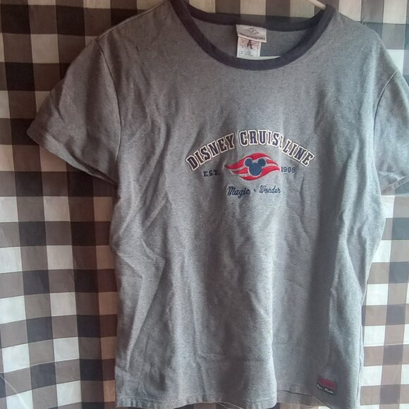 Vintage Disney Cruise Line Embroidered Micky Mouse Tee-Shirt 1998 Womans XL - Picture 2 of 9
